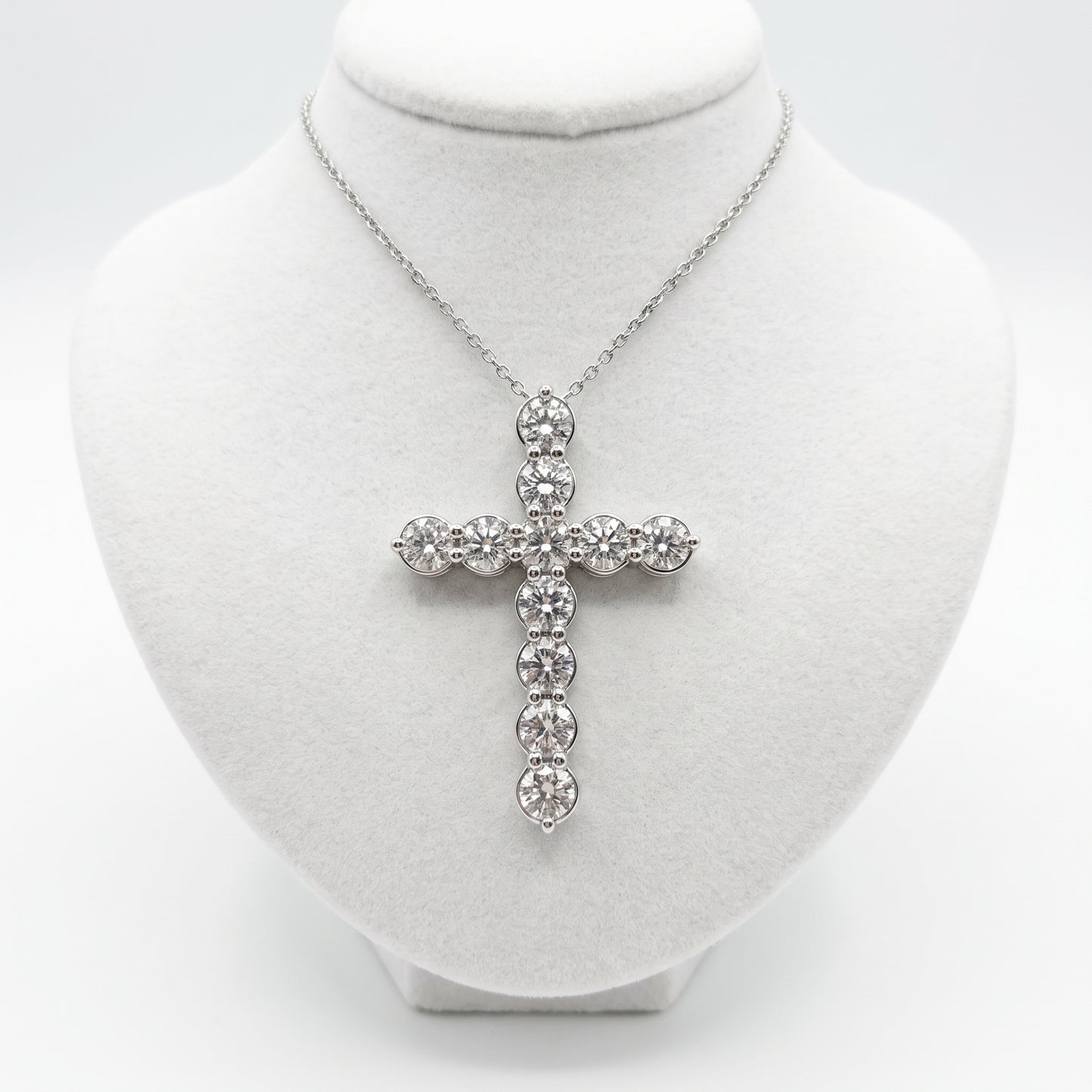 Cross Round Diamond Necklace