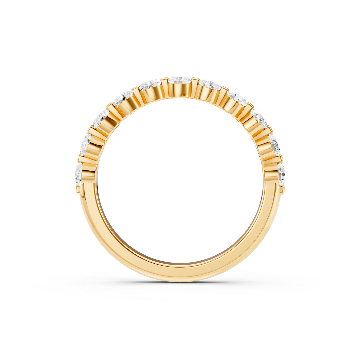 The Hadley - Round Diamond Shared-Prong Wedding Band