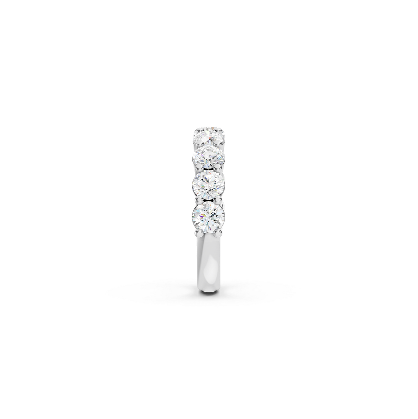 9 Stone Round Diamond Wedding Band