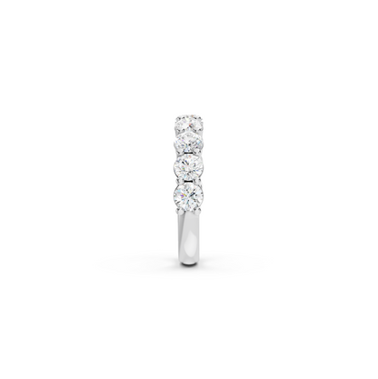 9 Stone Round Diamond Wedding Band