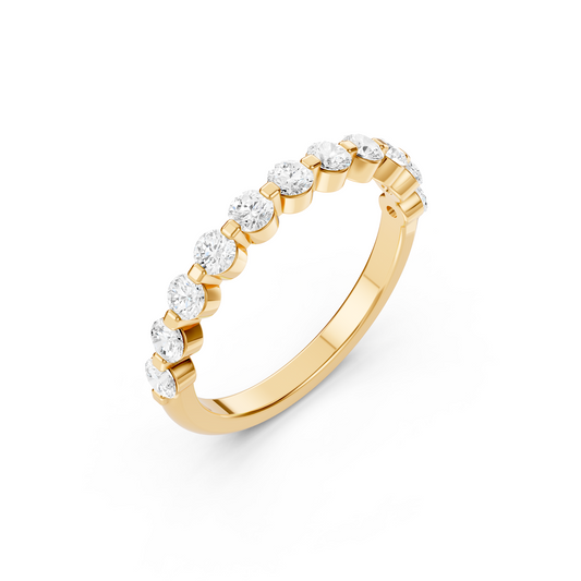 The Hadley - Round Diamond Shared-Prong Wedding Band