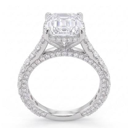 Double Pavé Hidden Halo Diamond Engagement Ring