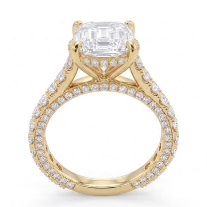 Double Pavé Hidden Halo Diamond Engagement Ring
