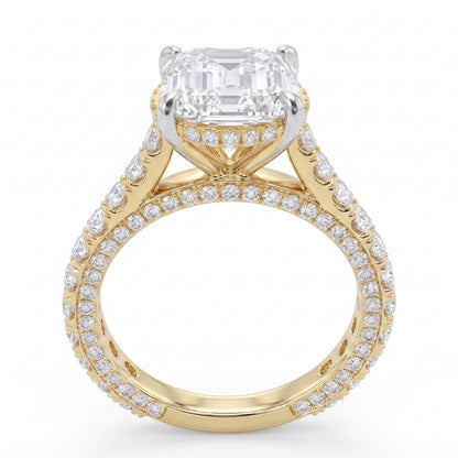 Double Pavé Hidden Halo Diamond Engagement Ring
