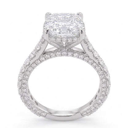 Double Pavé Hidden Halo Diamond Engagement Ring