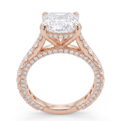 Double Pavé Hidden Halo Diamond Engagement Ring