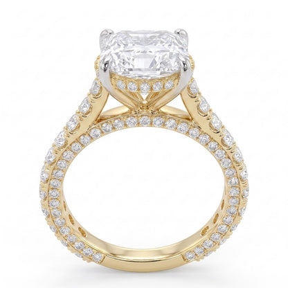 Double Pavé Hidden Halo Diamond Engagement Ring