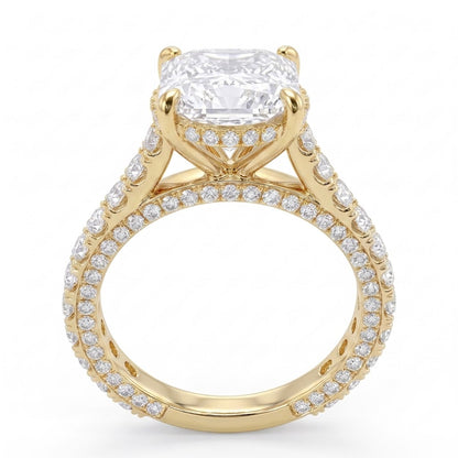 Double Pavé Hidden Halo Diamond Engagement Ring
