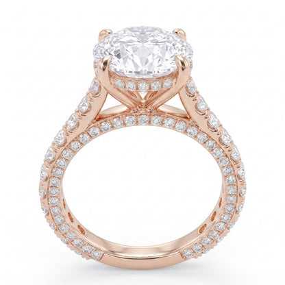 Double Pavé Hidden Halo Diamond Engagement Ring