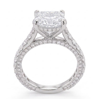 Double Pavé Hidden Halo Diamond Engagement Ring