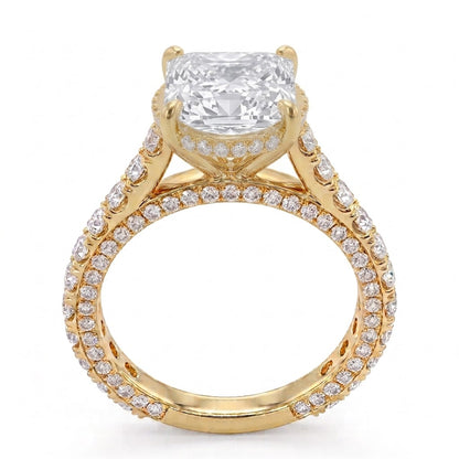 Double Pavé Hidden Halo Diamond Engagement Ring