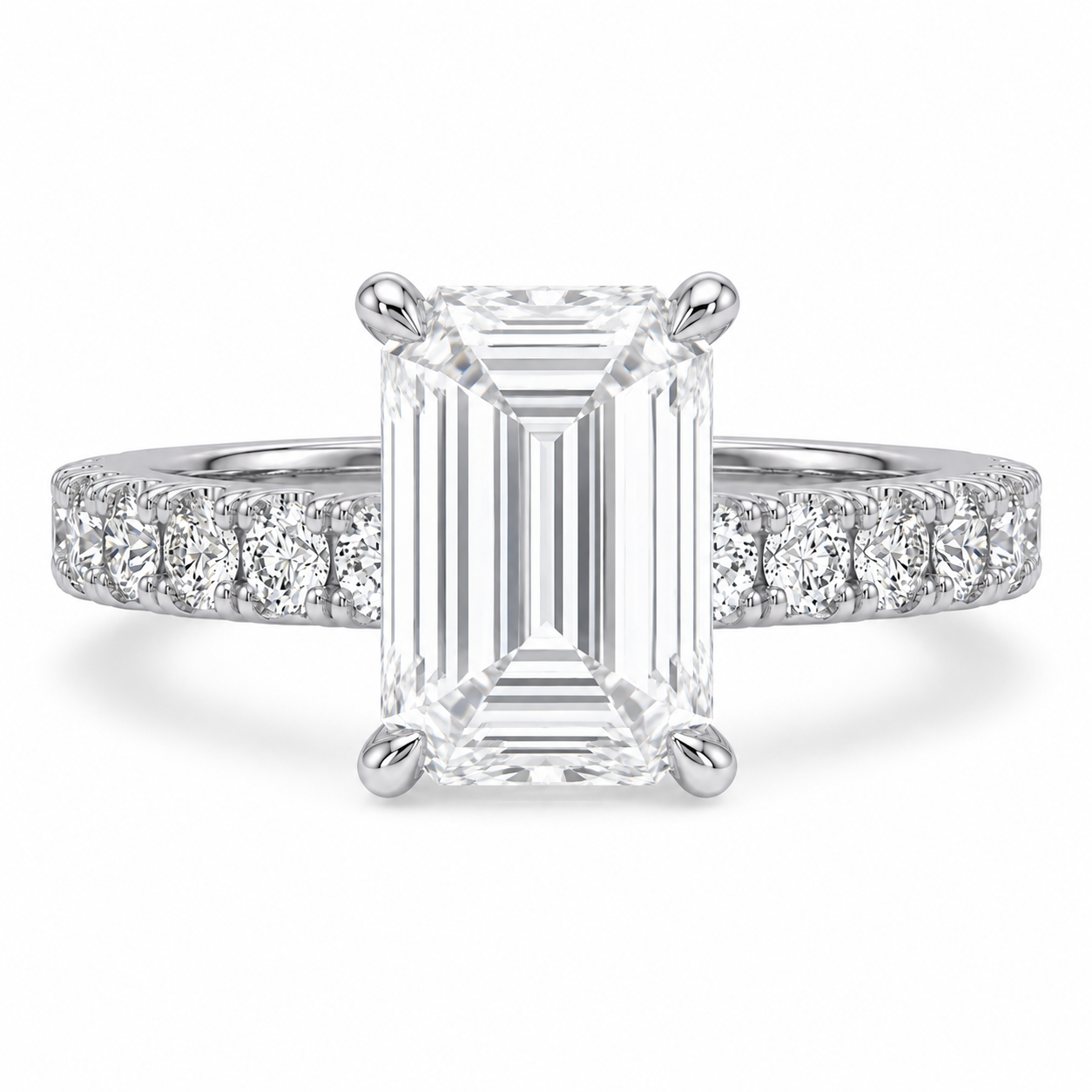 Hidden Halo Diamond Pavé Engagement Ring