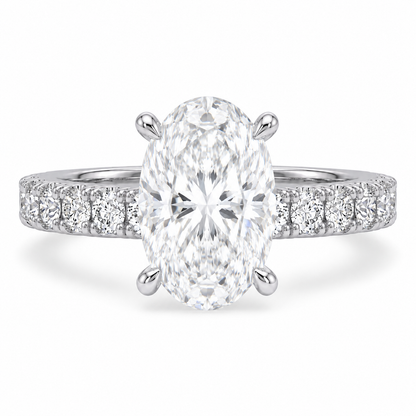 Hidden Halo Diamond Pavé Engagement Ring