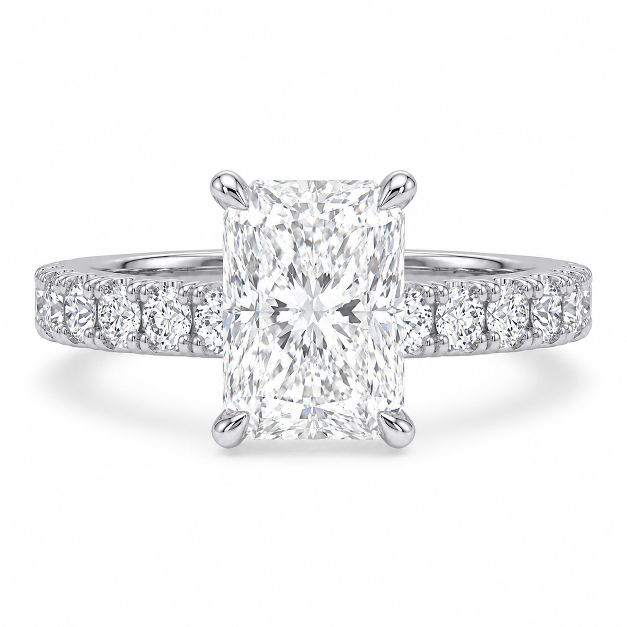Hidden Halo Diamond Pavé Engagement Ring
