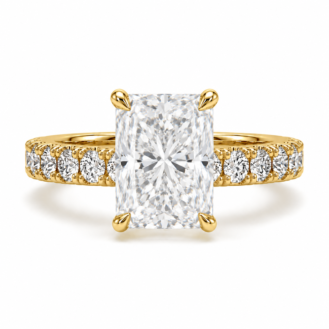 Hidden Halo Diamond Pavé Engagement Ring