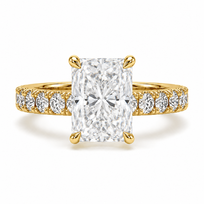 Hidden Halo Diamond Pavé Engagement Ring