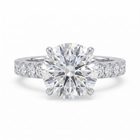 Hidden Halo Diamond Pavé Engagement Ring