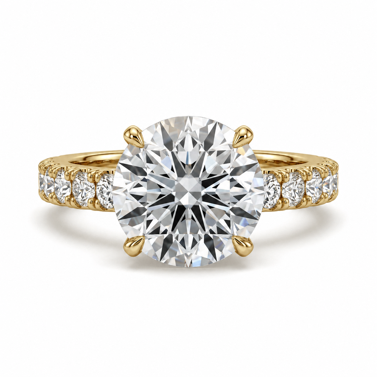 Hidden Halo Diamond Pavé Engagement Ring