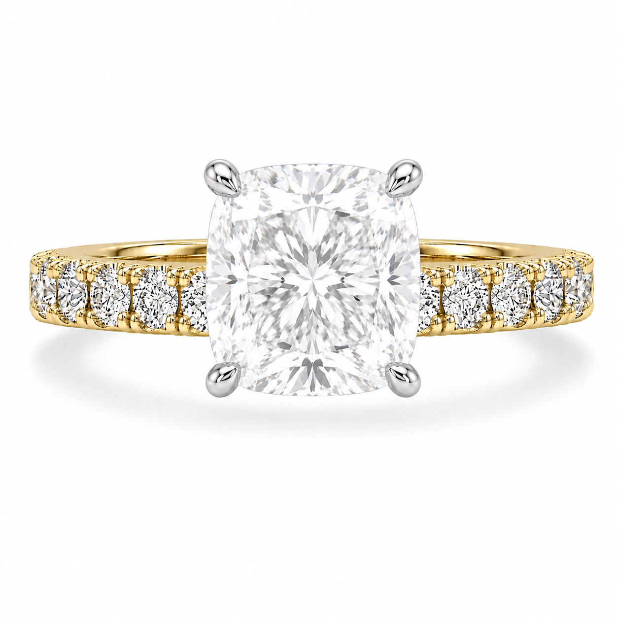 Hidden Halo Diamond Pavé Engagement Ring