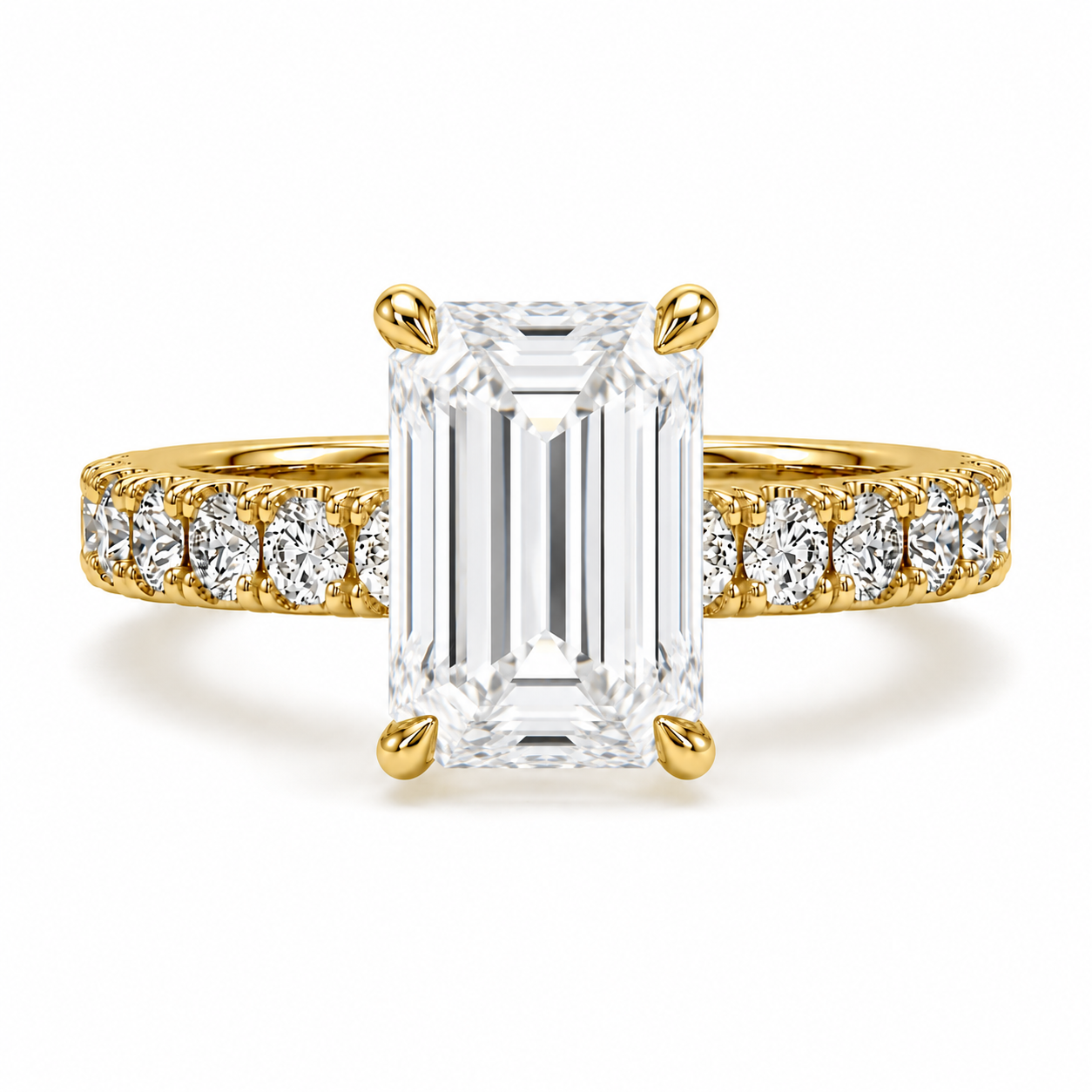 Hidden Halo Diamond Pavé Engagement Ring