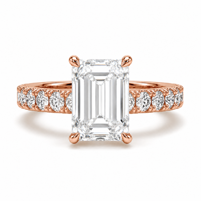 Hidden Halo Diamond Pavé Engagement Ring