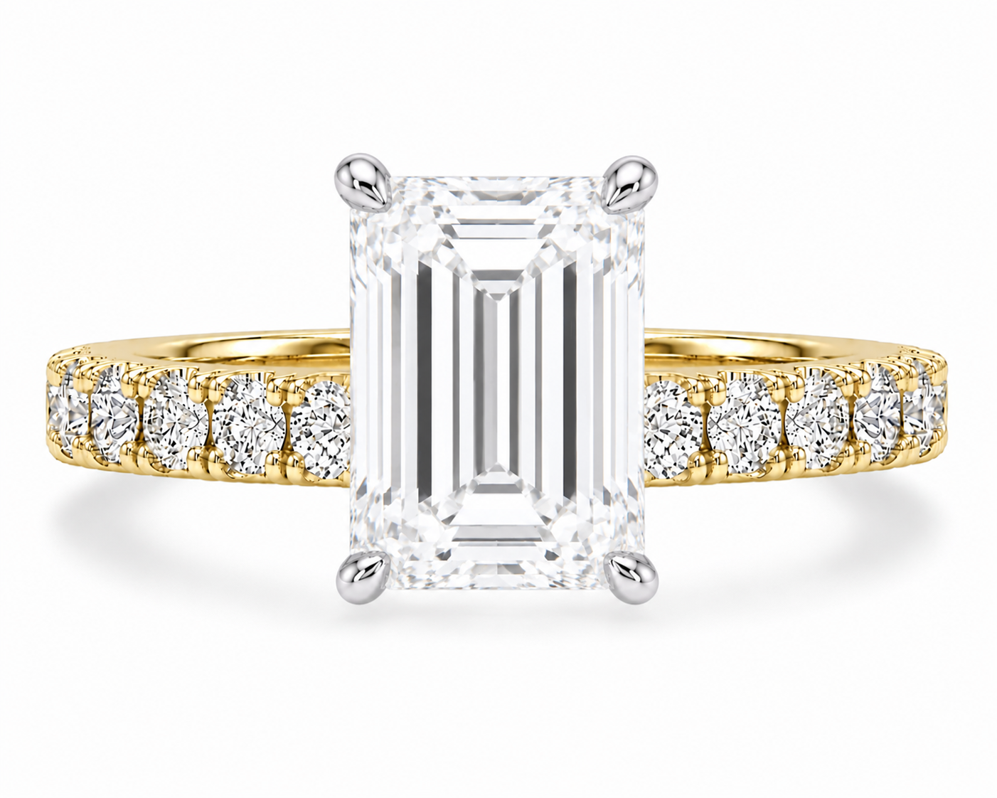 Hidden Halo Diamond Pavé Engagement Ring