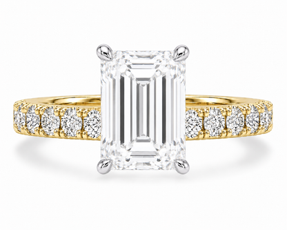 Hidden Halo Diamond Pavé Engagement Ring