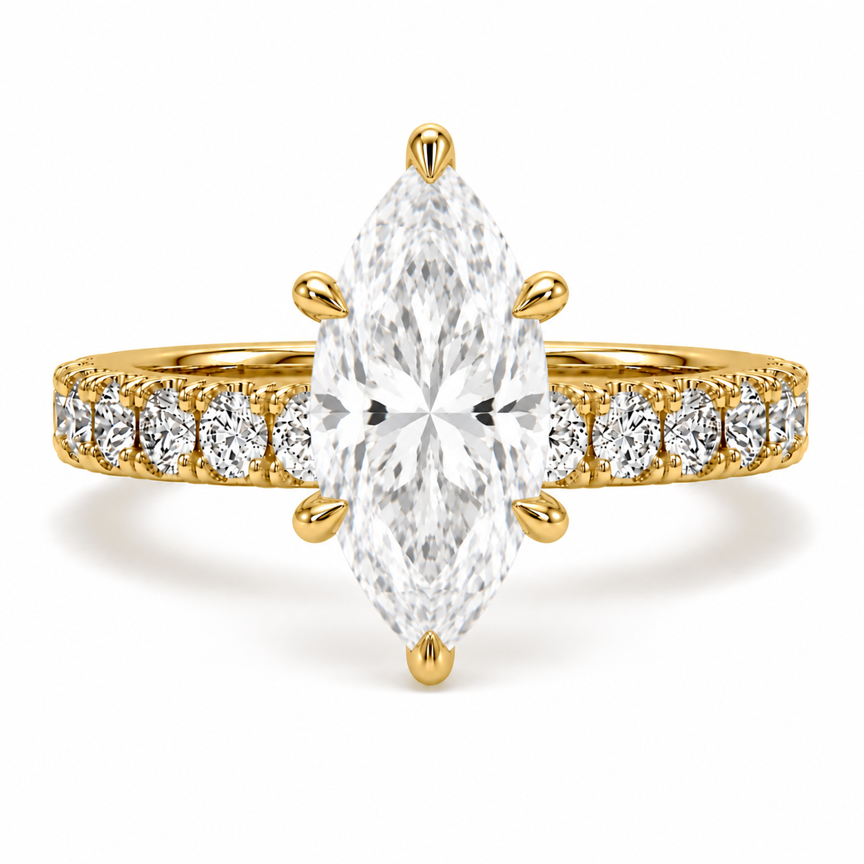 Hidden Halo Diamond Pavé Engagement Ring