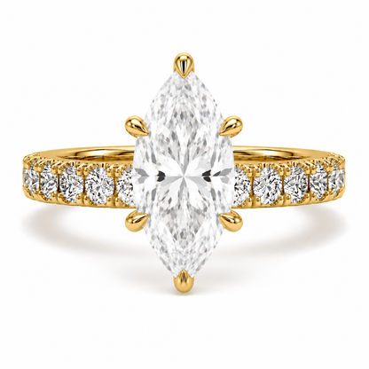 Hidden Halo Diamond Pavé Engagement Ring