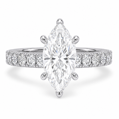 Hidden Halo Diamond Pavé Engagement Ring