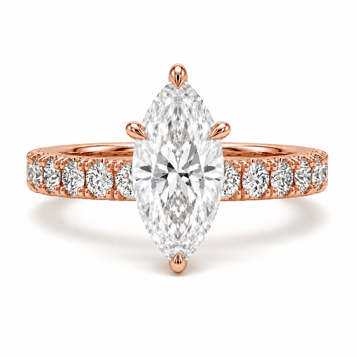 Hidden Halo Diamond Pavé Engagement Ring