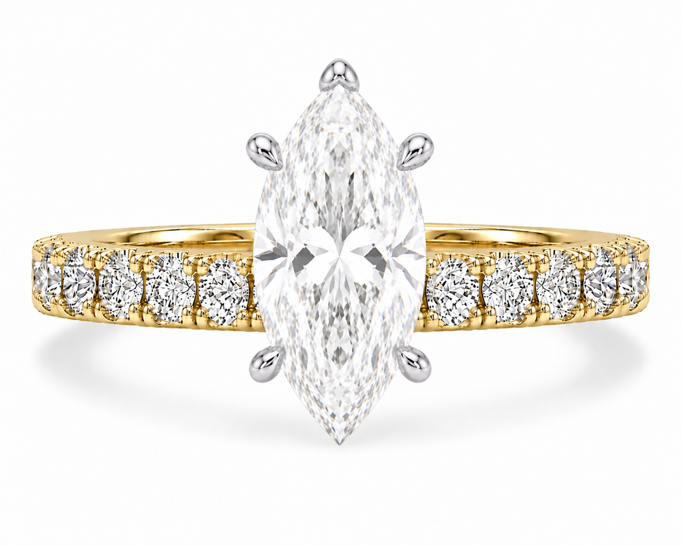 Hidden Halo Diamond Pavé Engagement Ring