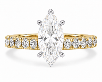 Hidden Halo Diamond Pavé Engagement Ring