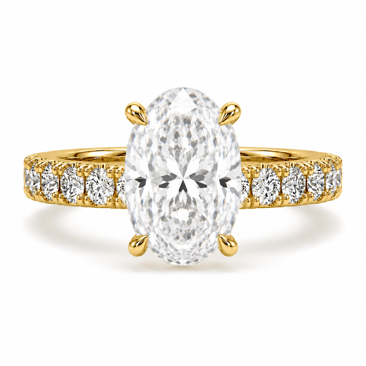 Hidden Halo Diamond Pavé Engagement Ring