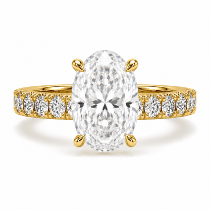 Hidden Halo Diamond Pavé Engagement Ring