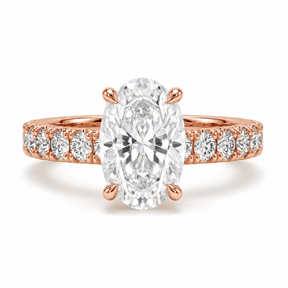 Hidden Halo Diamond Pavé Engagement Ring