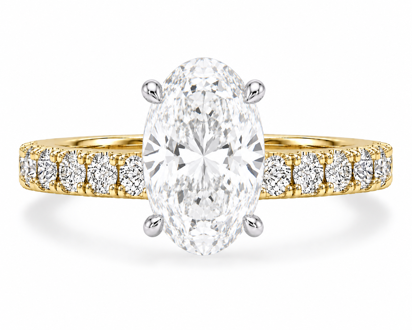Hidden Halo Diamond Pavé Engagement Ring
