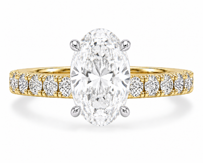 Hidden Halo Diamond Pavé Engagement Ring