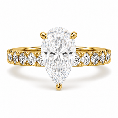 Hidden Halo Diamond Pavé Engagement Ring