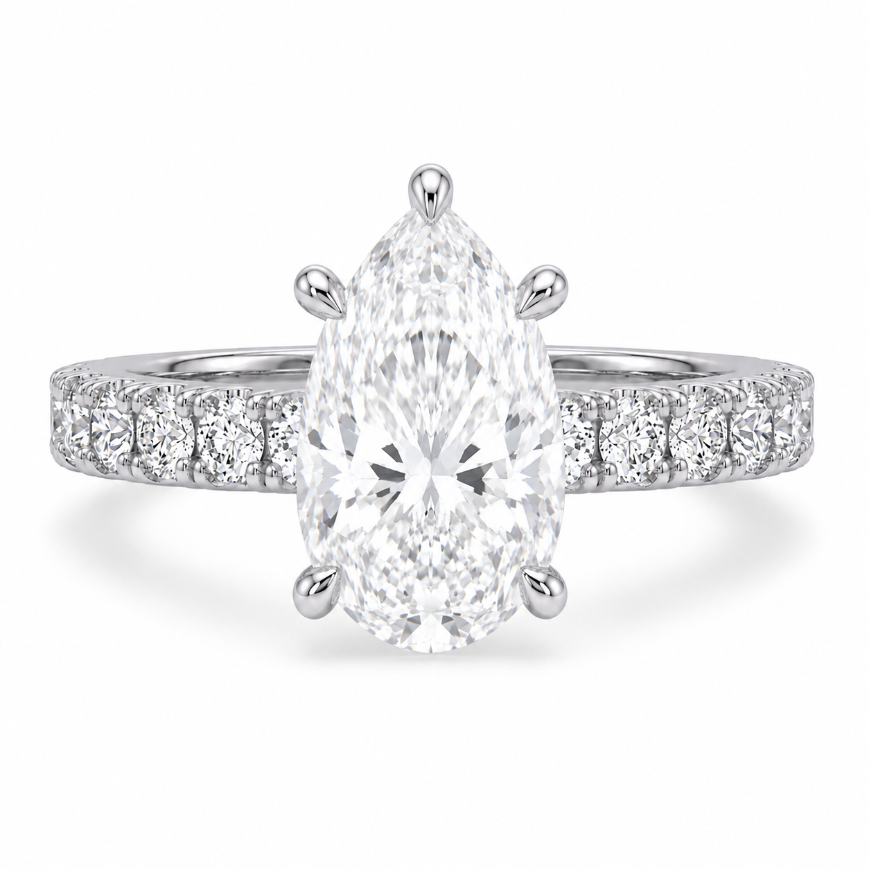 Hidden Halo Diamond Pavé Engagement Ring