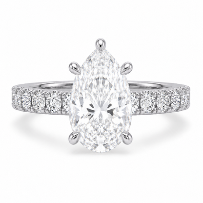 Hidden Halo Diamond Pavé Engagement Ring