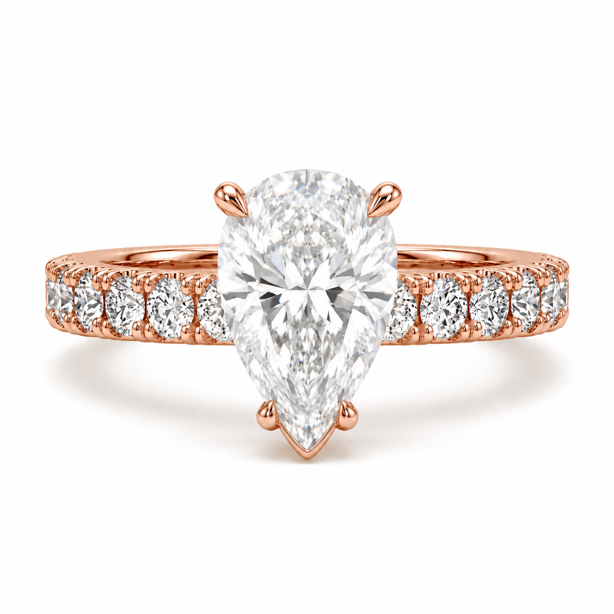 Hidden Halo Diamond Pavé Engagement Ring