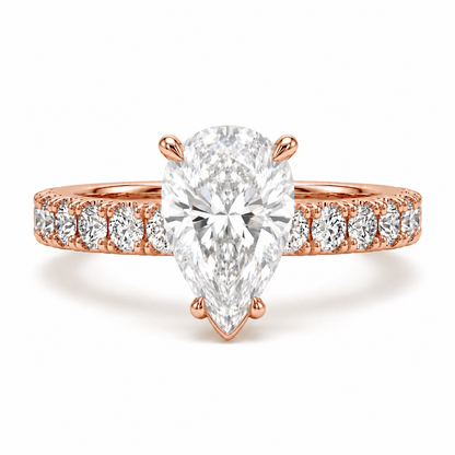 Hidden Halo Diamond Pavé Engagement Ring