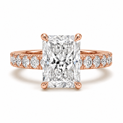 Hidden Halo Diamond Pavé Engagement Ring