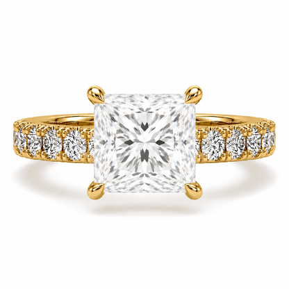 Hidden Halo Diamond Pavé Engagement Ring