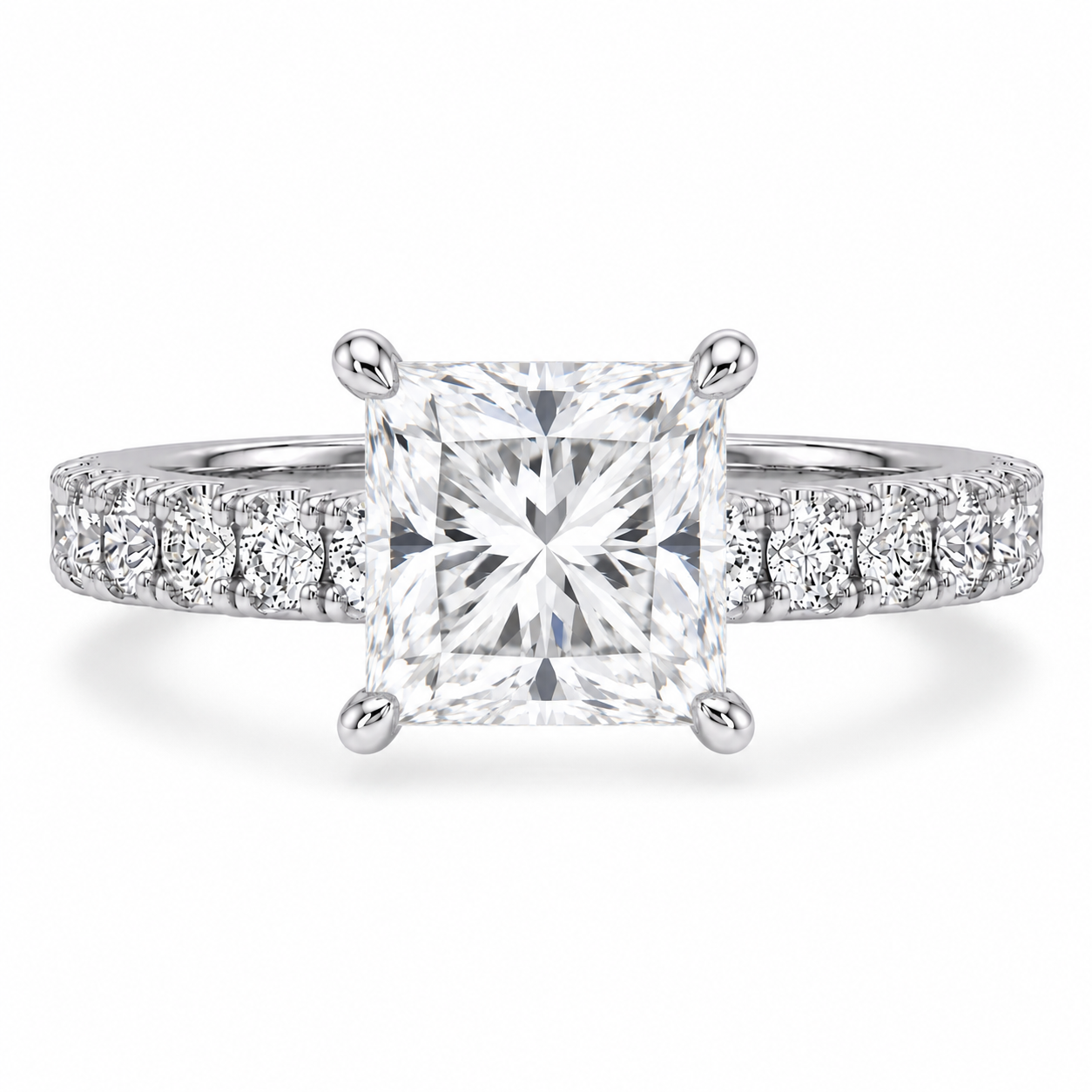 Hidden Halo Diamond Pavé Engagement Ring