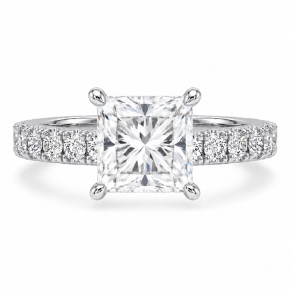 Hidden Halo Diamond Pavé Engagement Ring