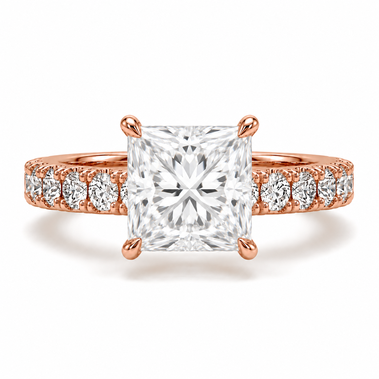 Hidden Halo Diamond Pavé Engagement Ring