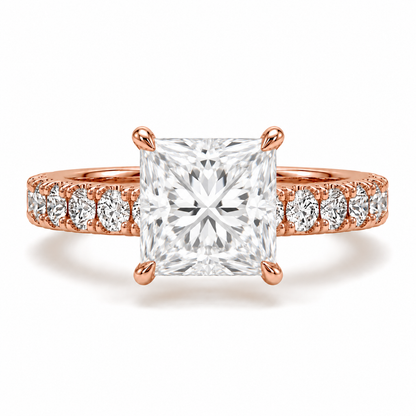 Hidden Halo Diamond Pavé Engagement Ring