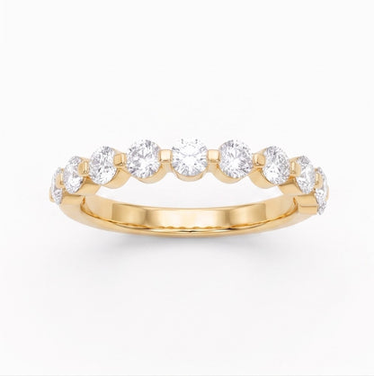 The Hadley - Round Diamond Shared-Prong Wedding Band
